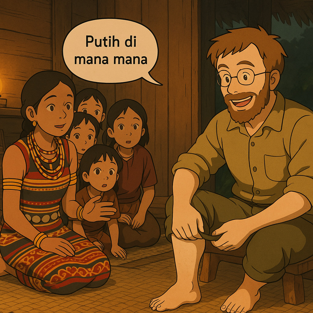 Wallace in the Dayak Longhouse
